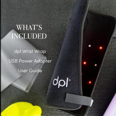DPL wrap in use during daily tasks to illustrate discreet therapy.