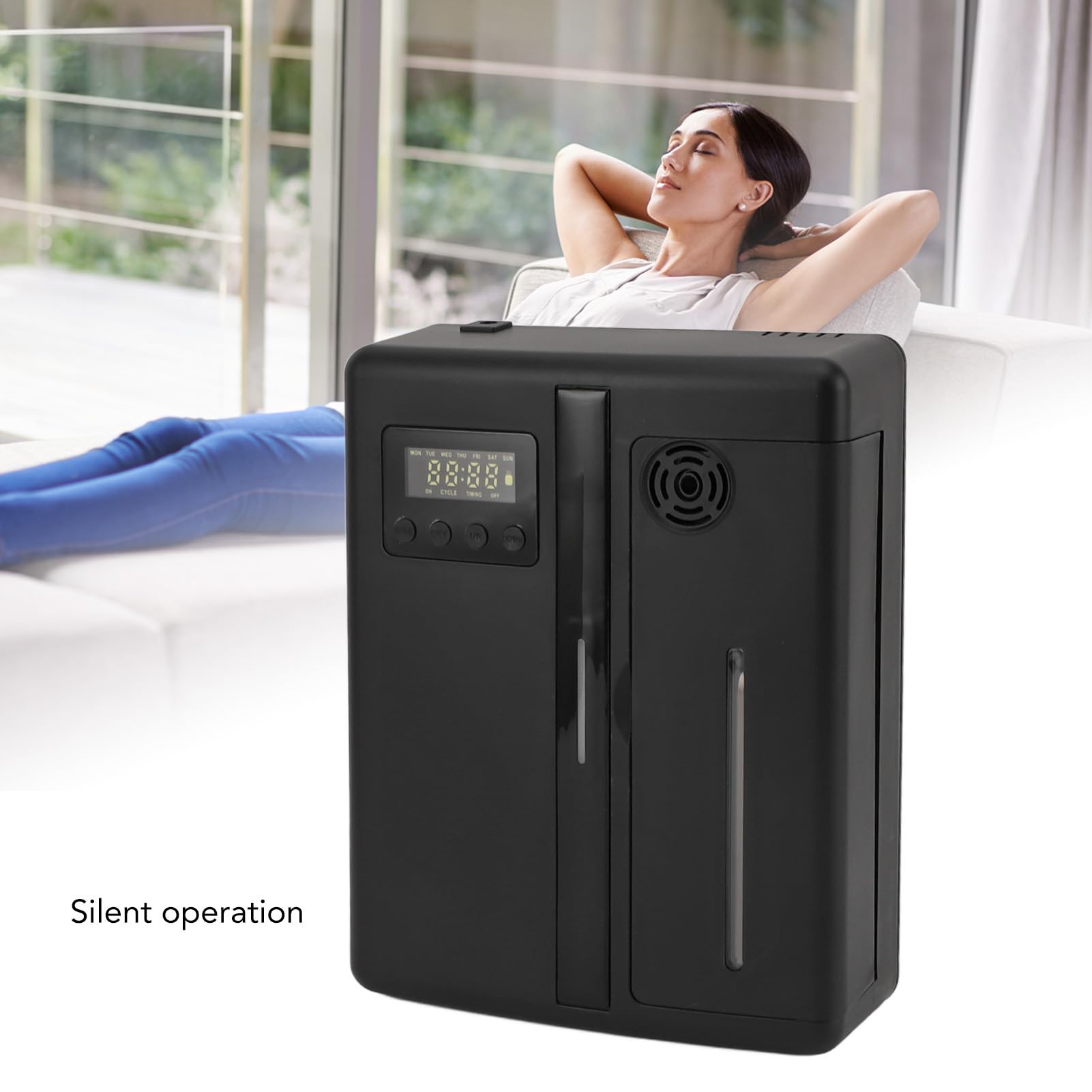Dpofirs diffuser side view showing portable design and 160ml capacity for longer fragrance