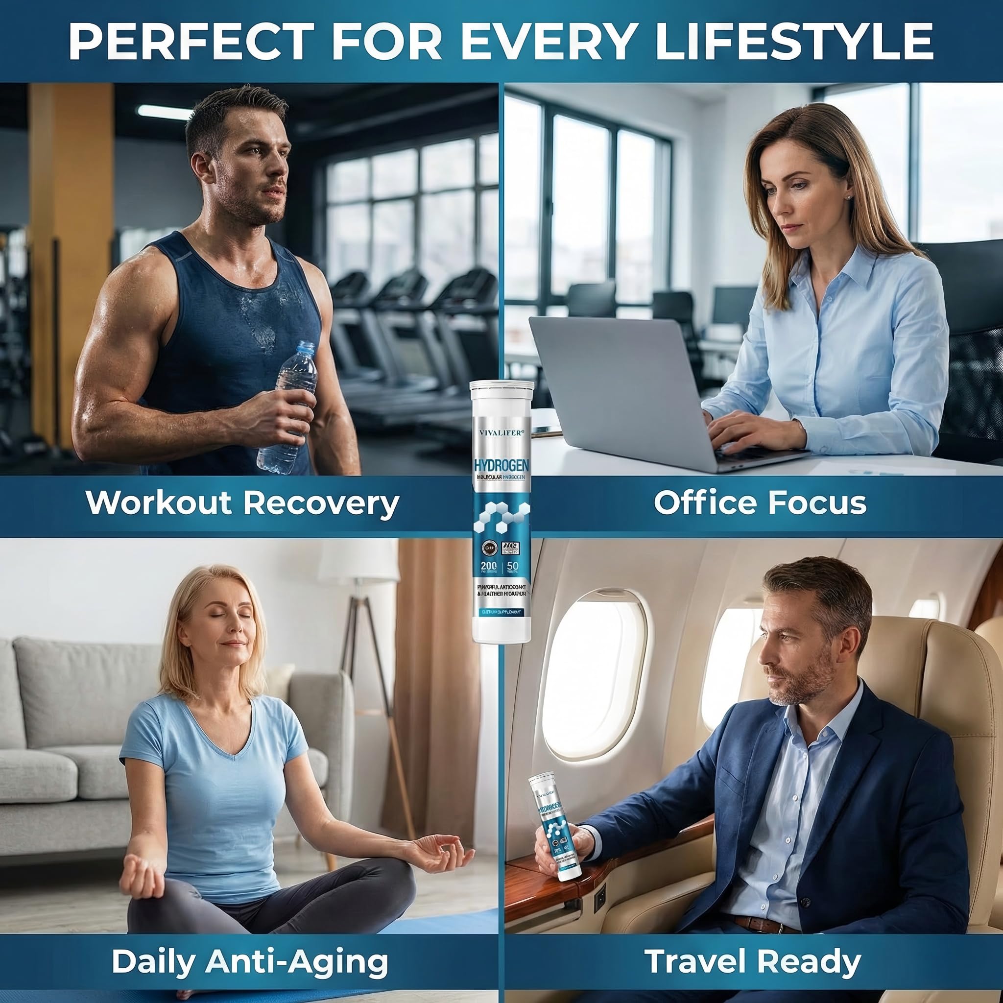 DQQI Hydrogen Water Tablets flavored hydration with lemon and raspberry