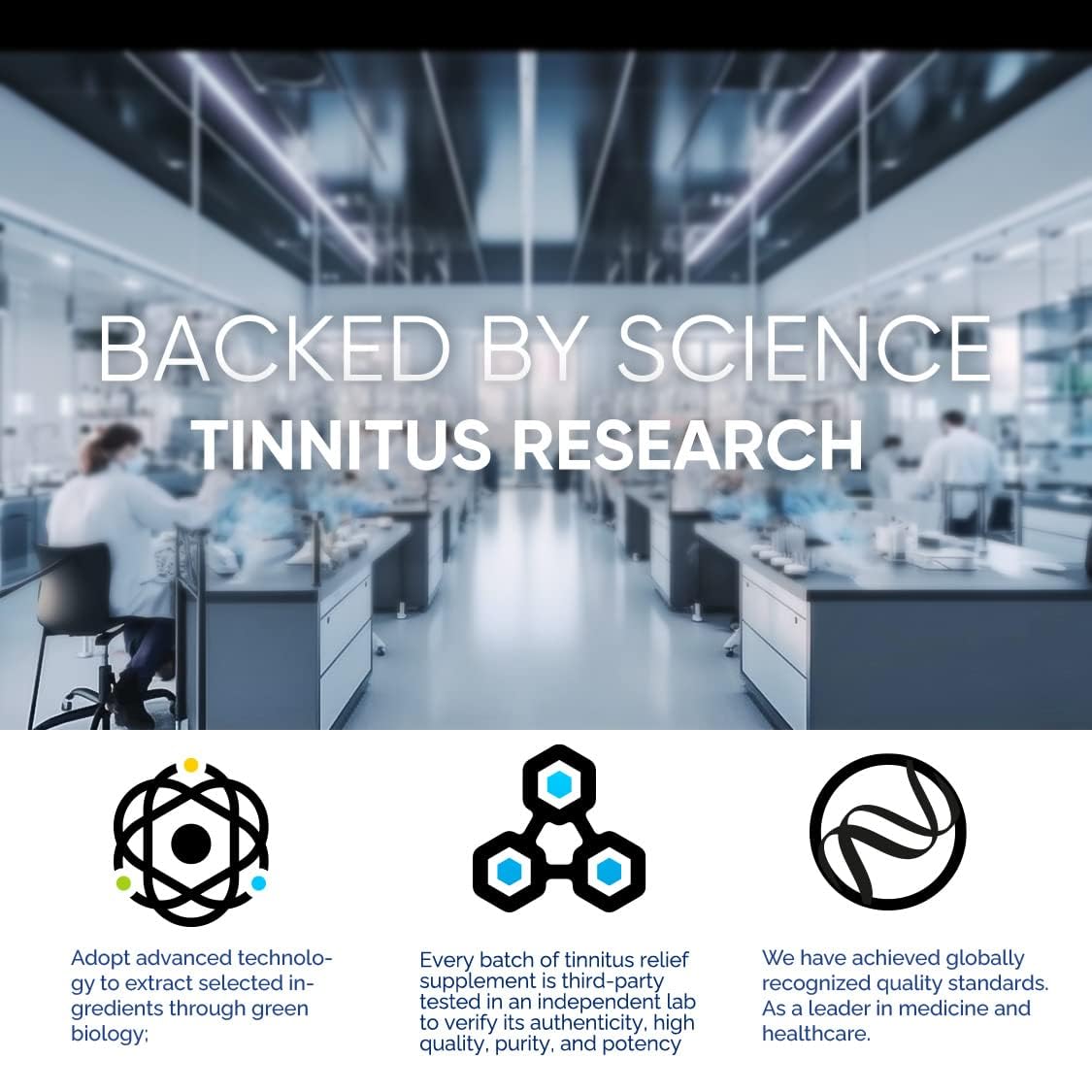 DQII 60-day supply packaging signals consistent daily ear health routine.