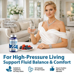 DQQI Lymphatic Drainage herbs image highlights Cleavers and Burdock in a potent blend