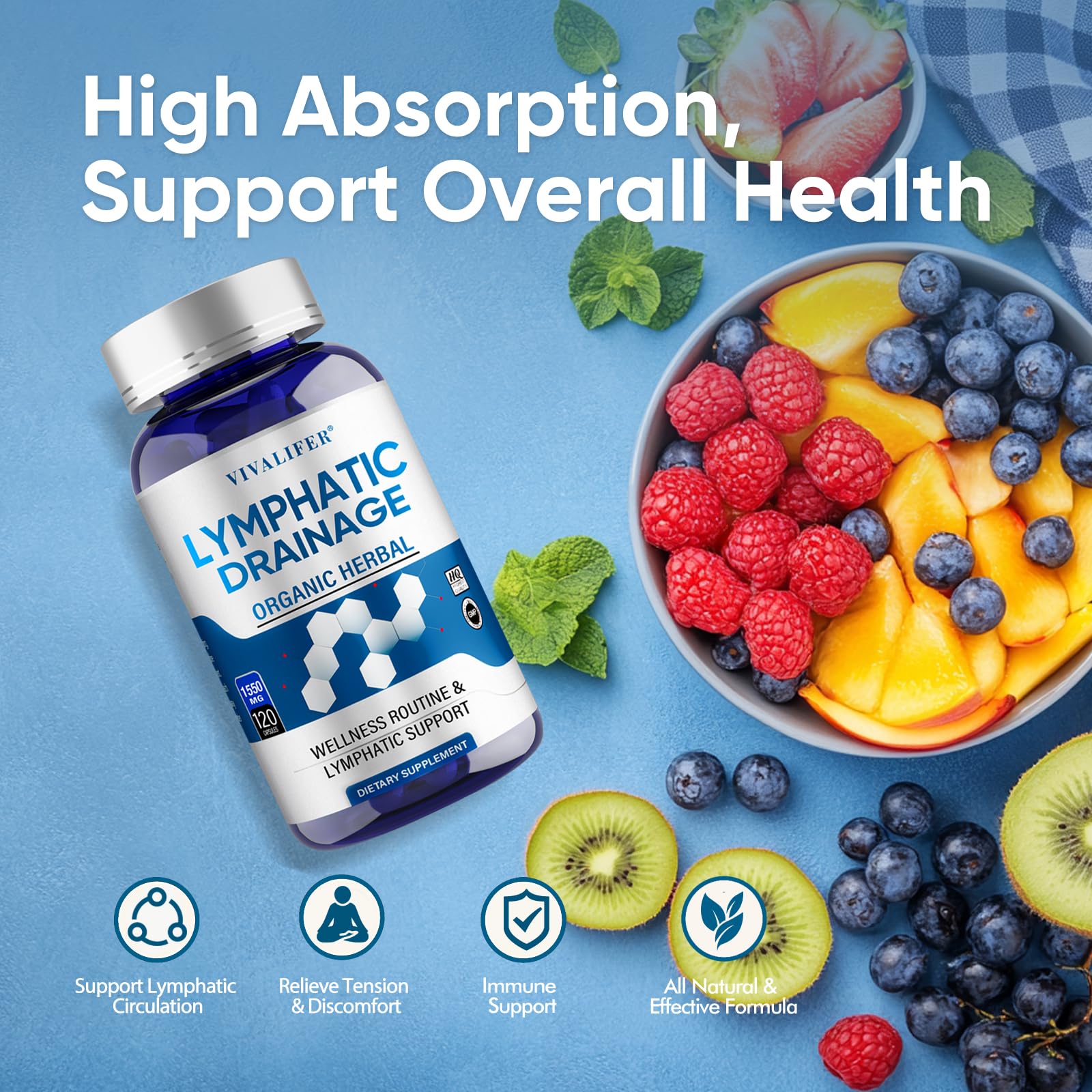 DQQI Lymphatic Drainage product scene promotes consistent daily use for balanced body tissues