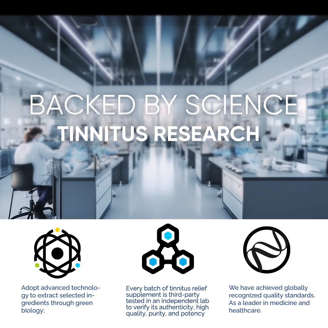DQQI Tinnitus Relief serving size information supports easy daily dosing for consistency.
