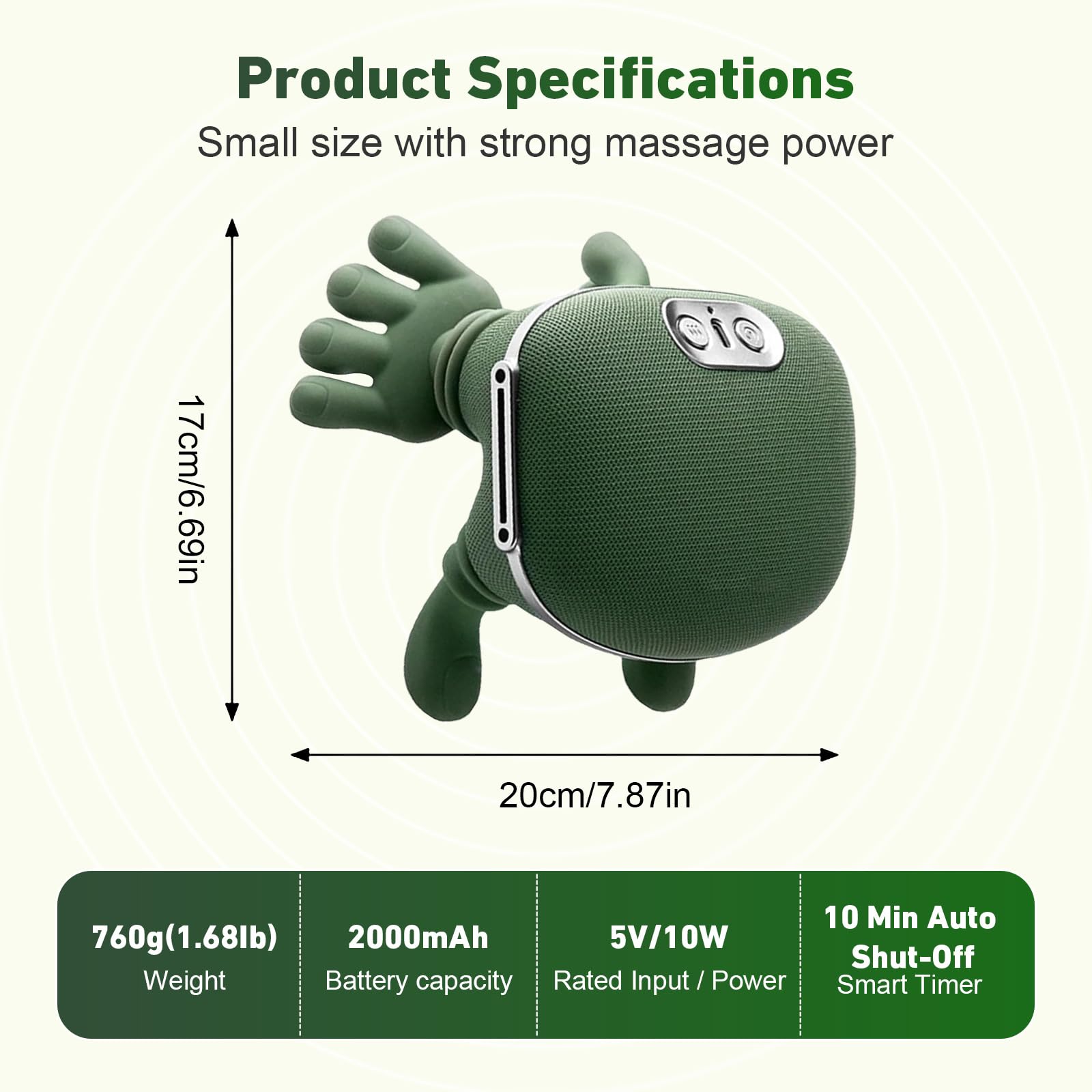 DQVTIC Shiatsu handheld mode at a desk provides precise targeted relief.