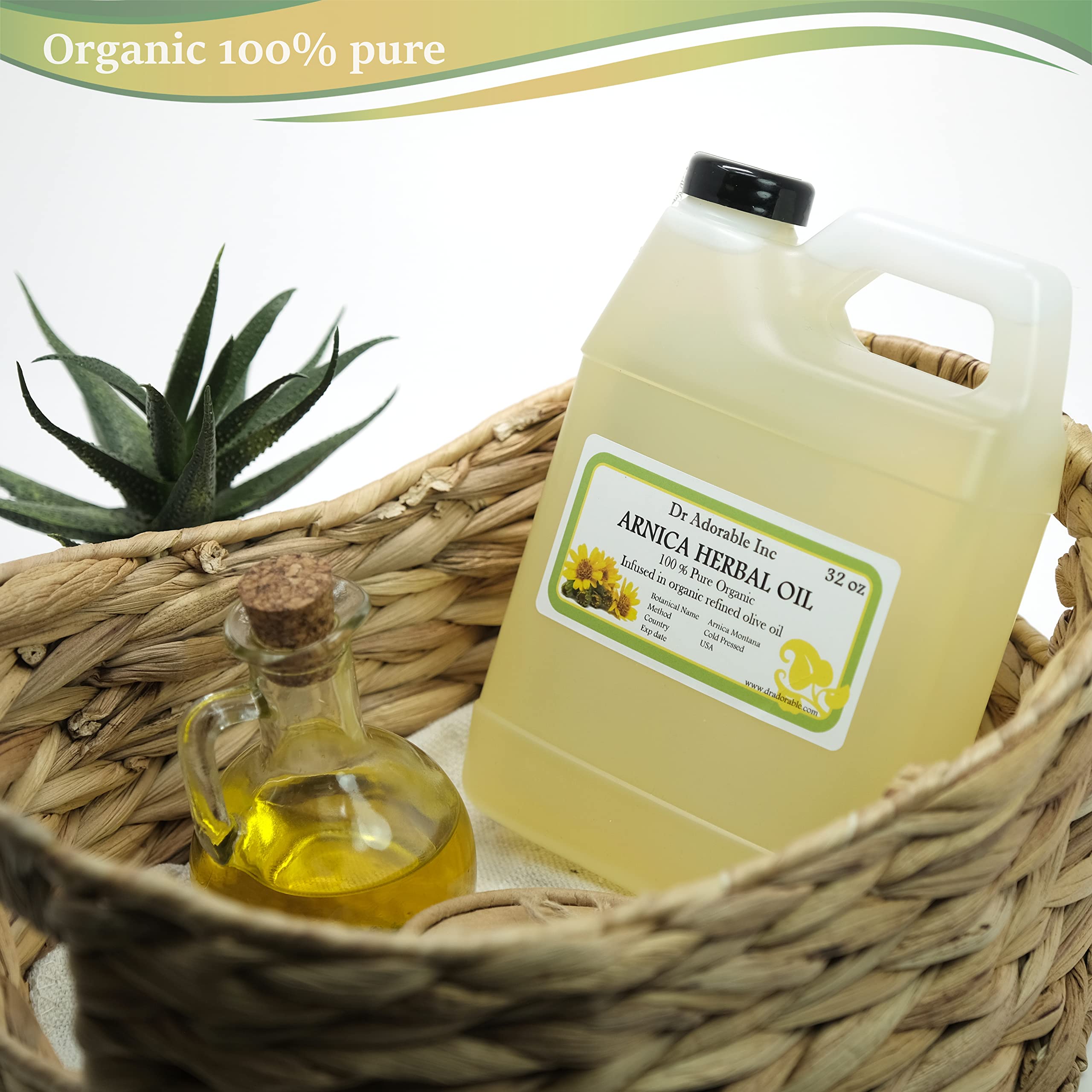 Dr Adorable Arnica Oil pour action highlights easy, non-greasy application.