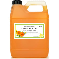 Dr Adorable Calendula Oil 32oz bottle promoting soothing skin care.