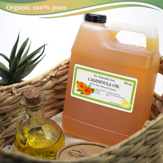 Dr Adorable Calendula Oil ingredients label showing quality components.