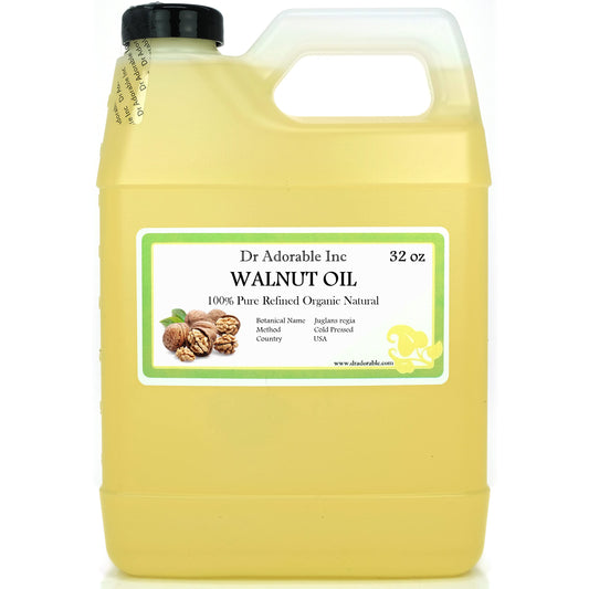 Dr Adorable Walnut Oil bottle showing pure cold-pressed nourishment for skin and hair
