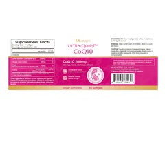 DR.AUSTIN CoQ10 label closeup shows PQQ and folic acid blend benefits