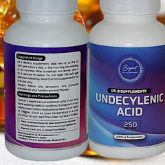 Dr B Supplements undecylenic acid visual suggesting healthy balance and wellbeing