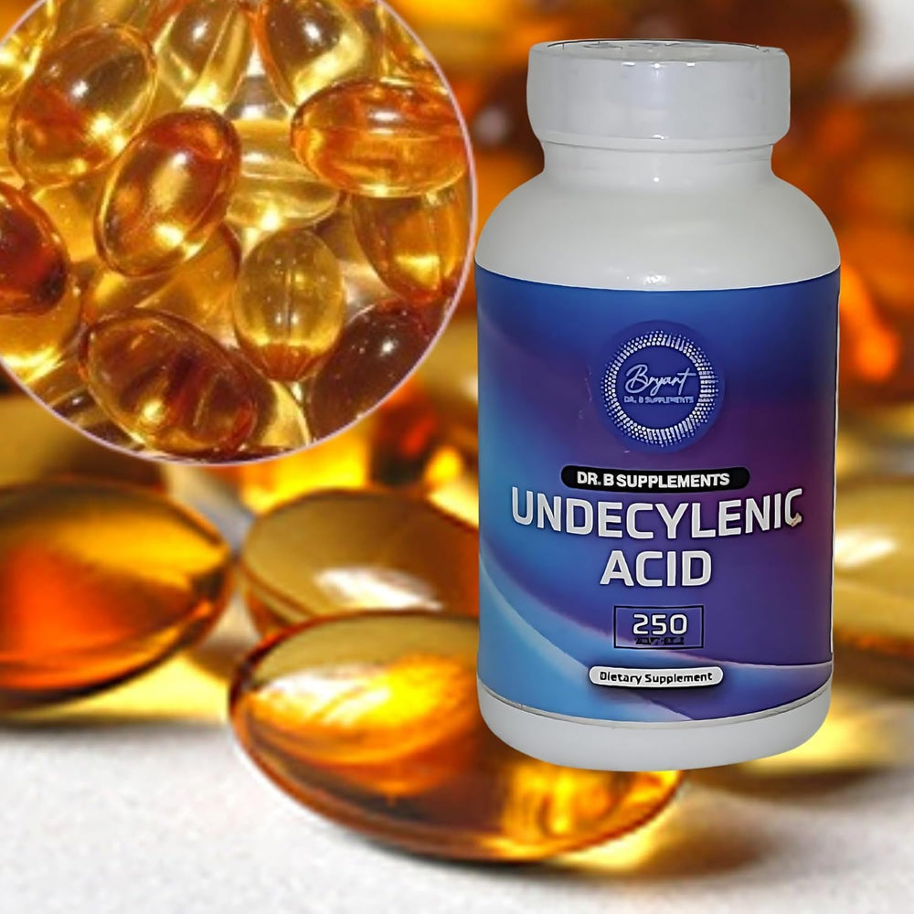 Dr B Supplements undecylenic acid daily use scene on kitchen counter