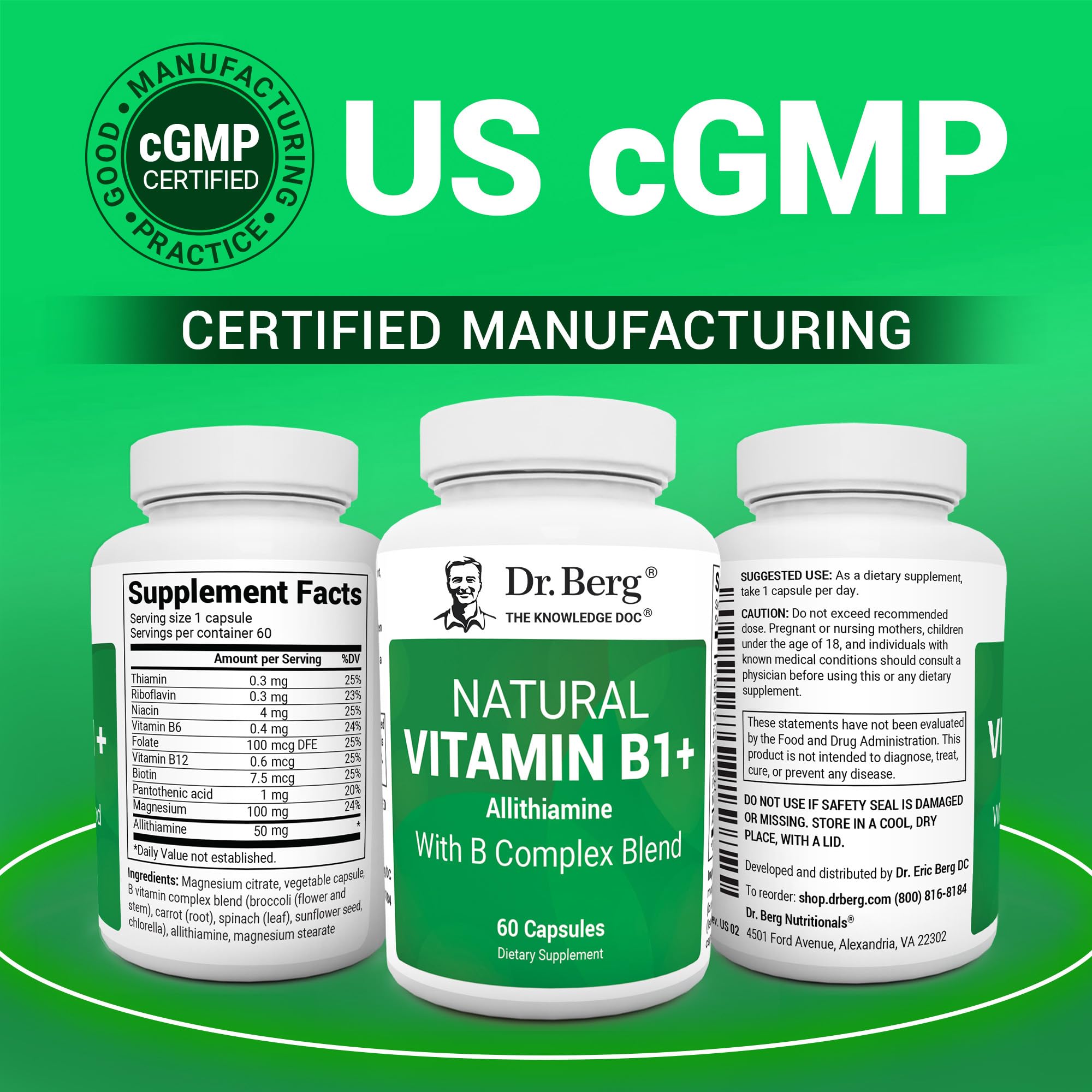 Dr. Berg 60 capsules per bottle for two months of use