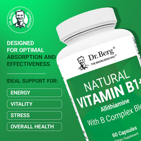 Dr. Berg Allithiamine capsules closeup for easy daily intake