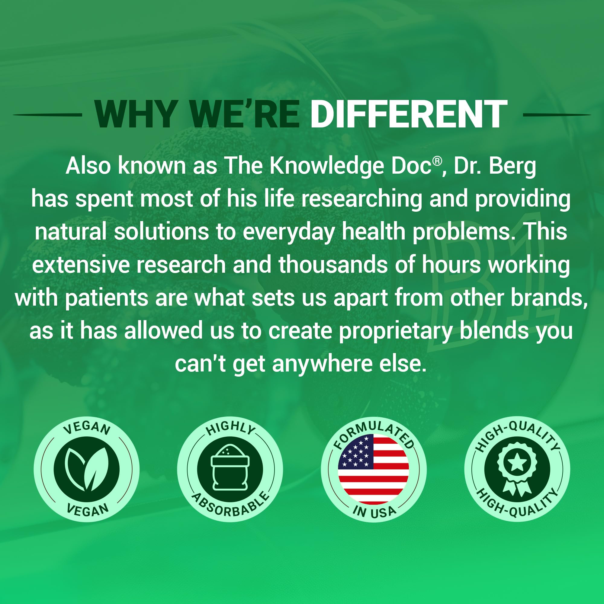 Dr. Berg brand packaging on shelf signaling quality