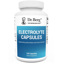 Dr. Berg Electrolyte Capsules bottle front view highlighting keto-friendly hydration.