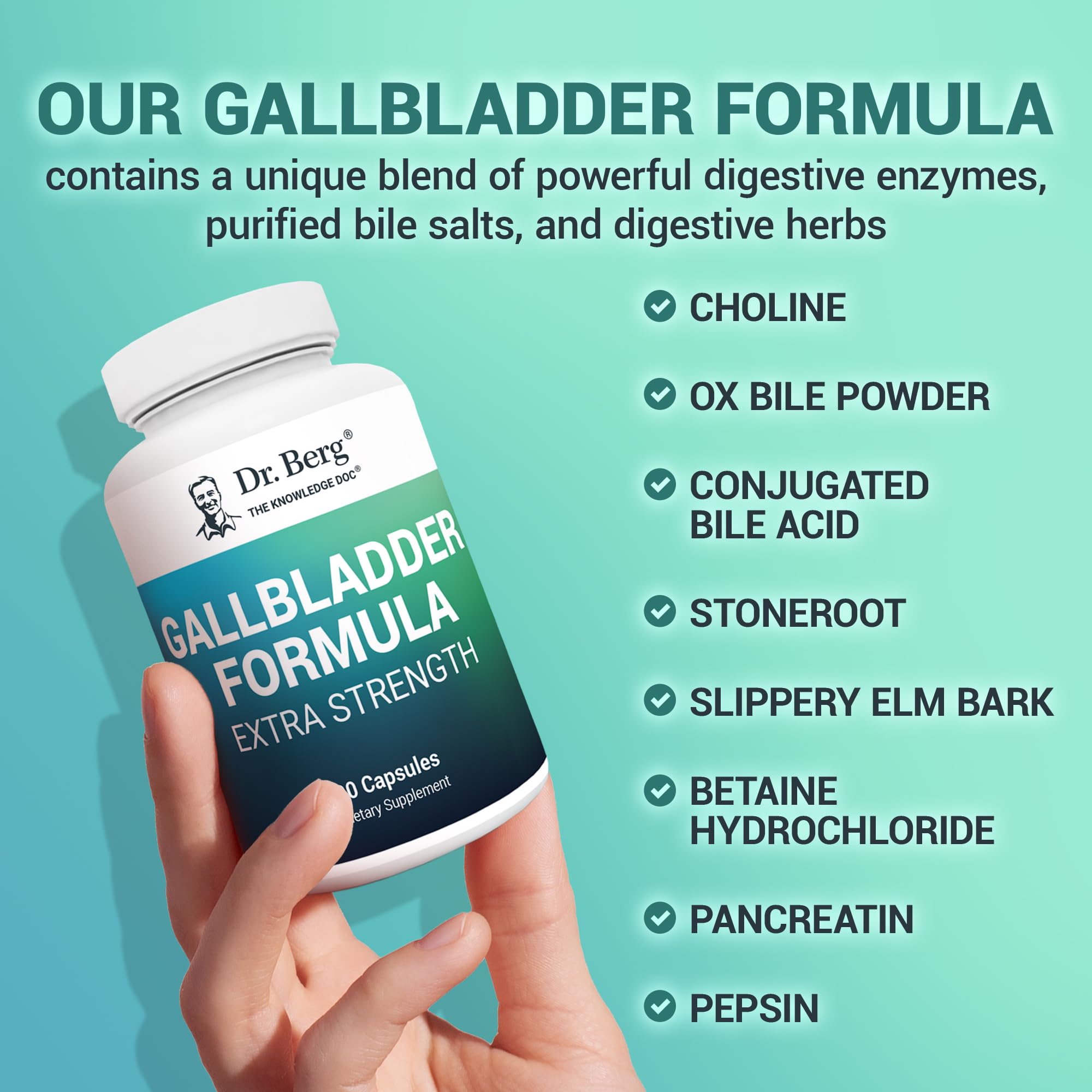 Dr. Berg Gallbladder Formula 90-capsules packaging for a 45-day supply.