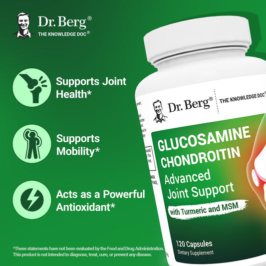 Dr. Berg capsules close-up highlighting key ingredients for joints