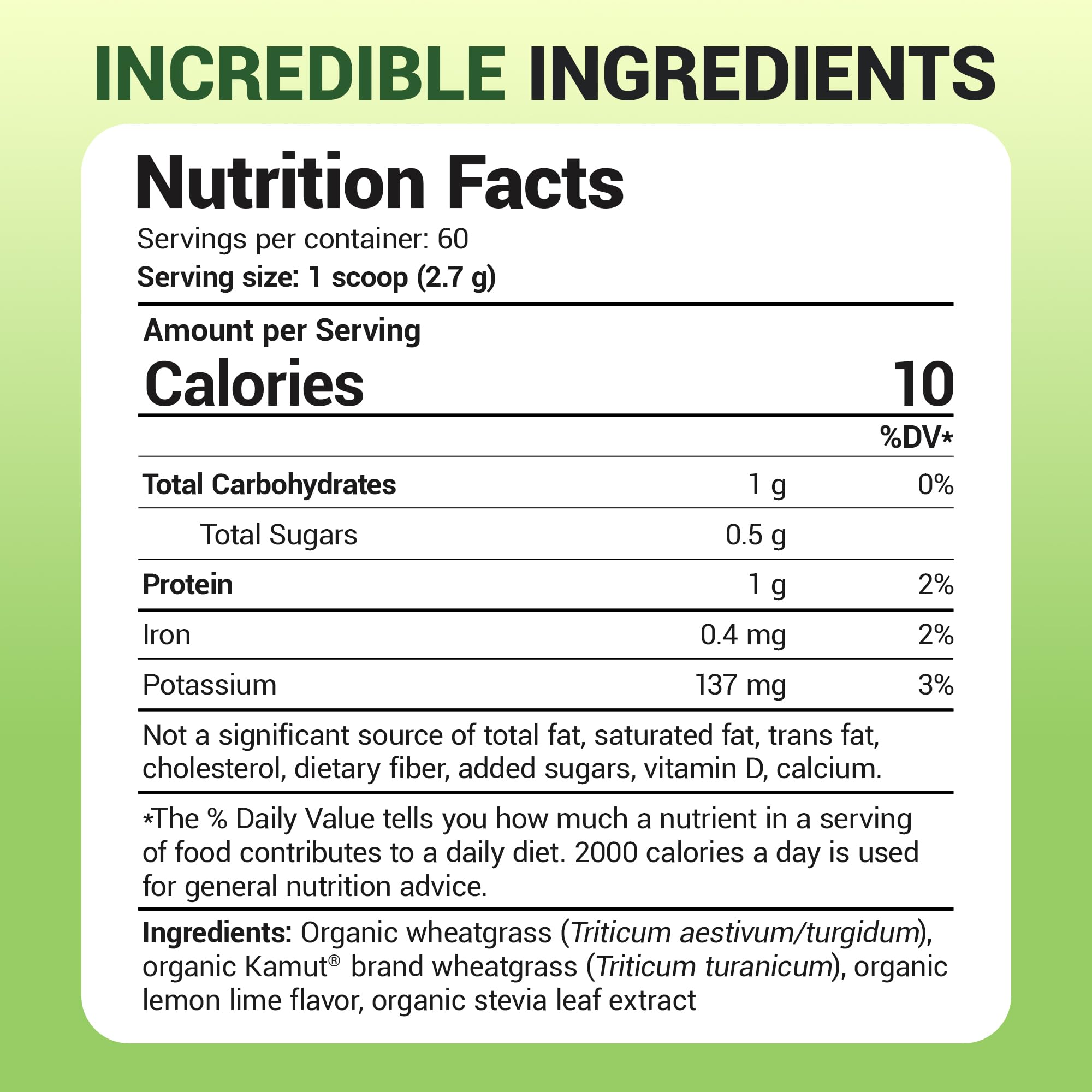 Dr. Berg Green Powder bottle with minerals label, emphasizing trace nutrients.