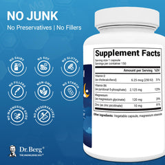 Dr. Berg packaging image indicates USA formulation and GMP certification.