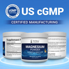 Dr. Berg Magnesium Glycinate Powder dissolved in glass for smooth texture