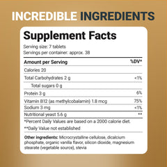 Dr. Berg vegan yeast tablets emphasizing plant-based ingredients for lifestyle.