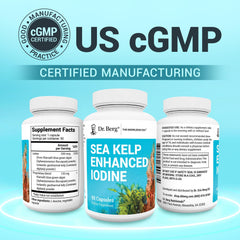 Dr. Berg Sea Kelp capsule poured into hand for daily use