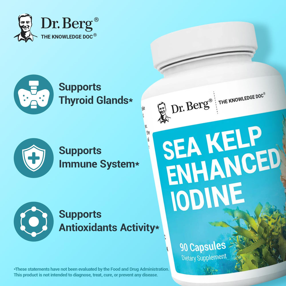 Dr. Berg Sea Kelp Iodine label highlights Icelandic-sourced ingredients