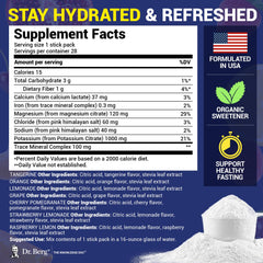 Dr. Berg hydration pouch ready to mix into water for on‑the‑go refreshment