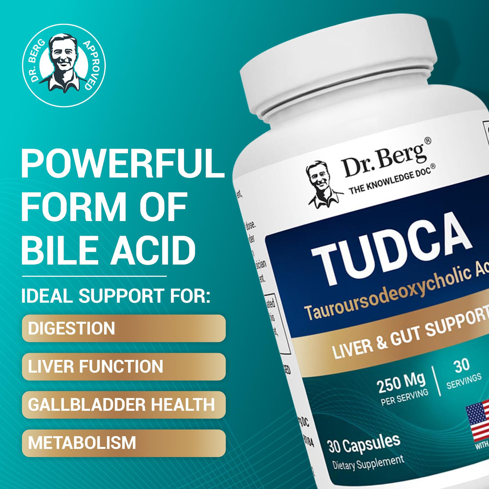 Dr. Berg Tudca capsules in blister pack for convenient daily dosing