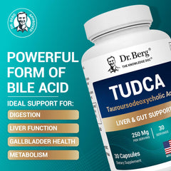 Dr. Berg Tudca capsules in blister pack for convenient daily dosing