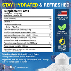 Dr. Berg Nutritionals hydration drink ready in a glass after a workout.