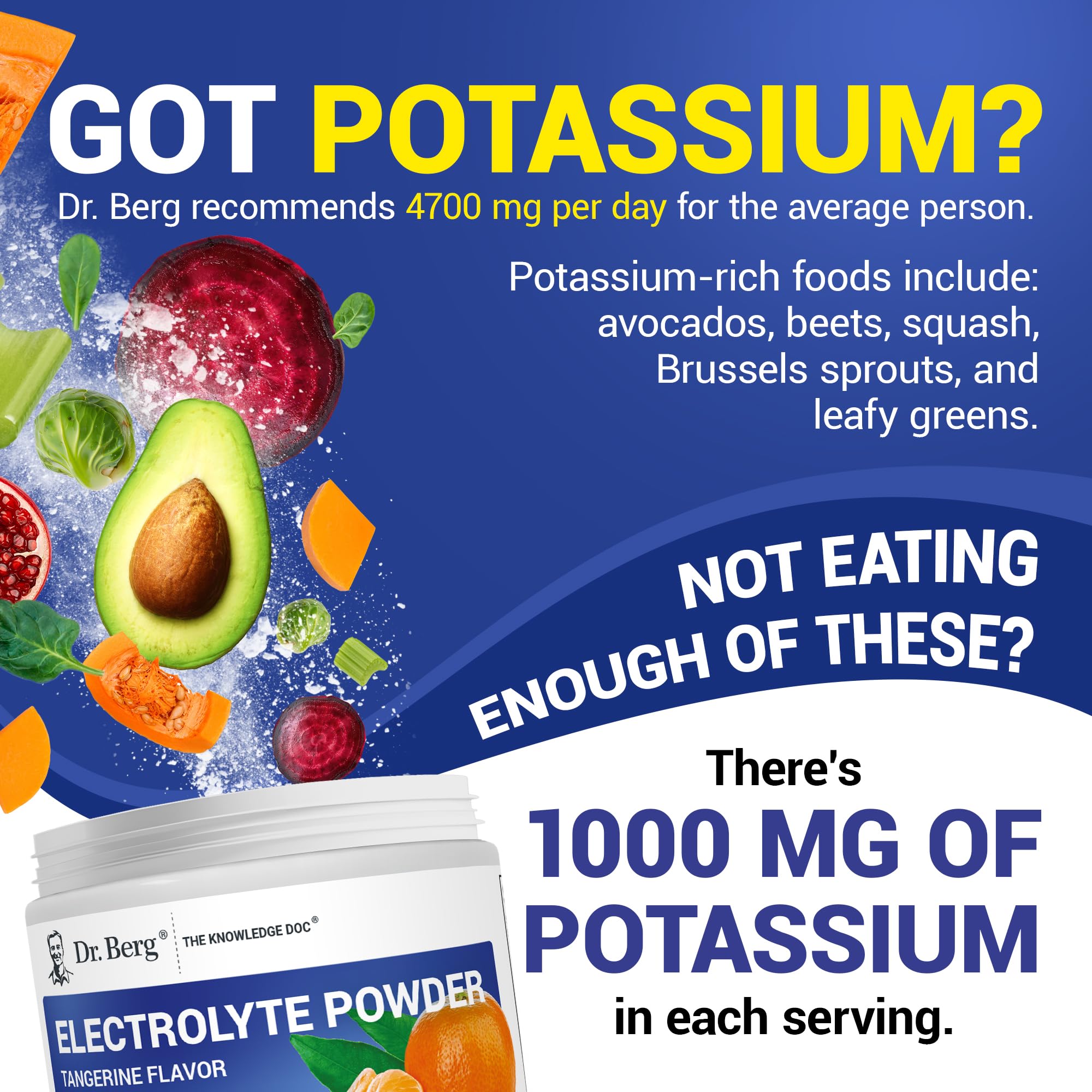Close-up of Dr. Berg hydration label showing potassium and pink Himalayan salt details.