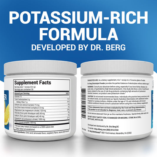 Dr. Berg Zero Sugar Hydration powder with scoop ready to mix for quick hydration