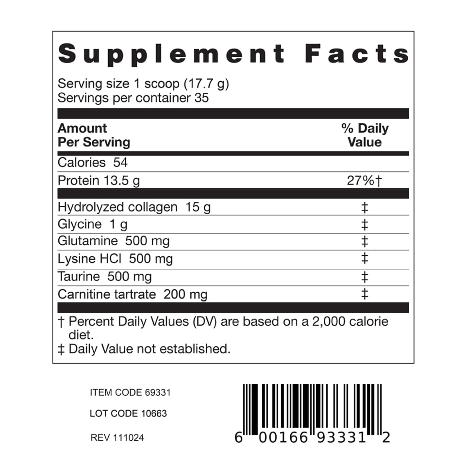 Dr. Bernd Friedlander collagen gluten-free label indicates allergen-friendly use