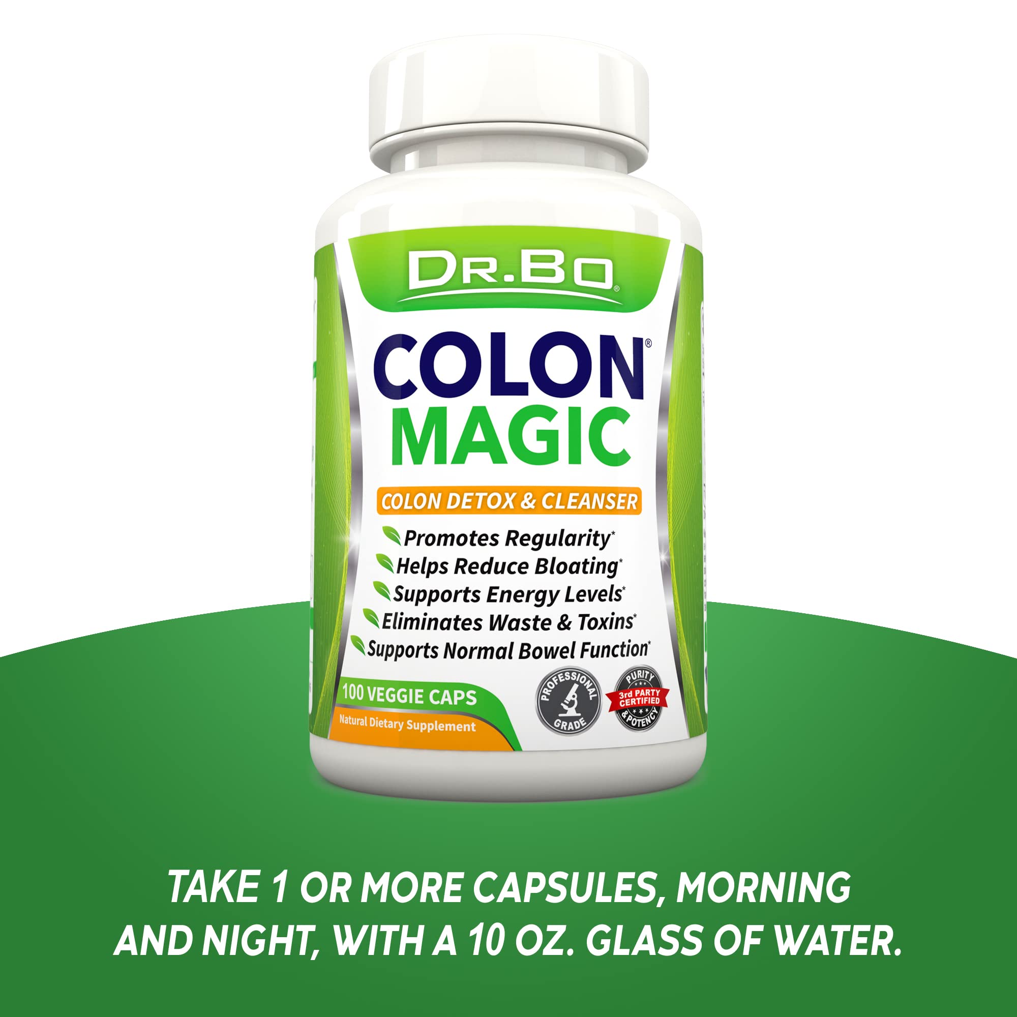 DR. BO Colon Cleanse daily supplement packaging for regular use