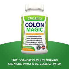 DR. BO Colon Cleanse daily supplement packaging for regular use