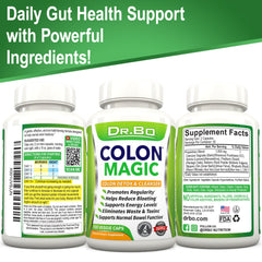 DR. BO Colon Cleanse capsules shown for gut health and digestion support
