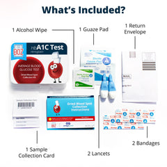 Dr. Boz HbA1c kit prepaid shipping label simplifies sending samples.
