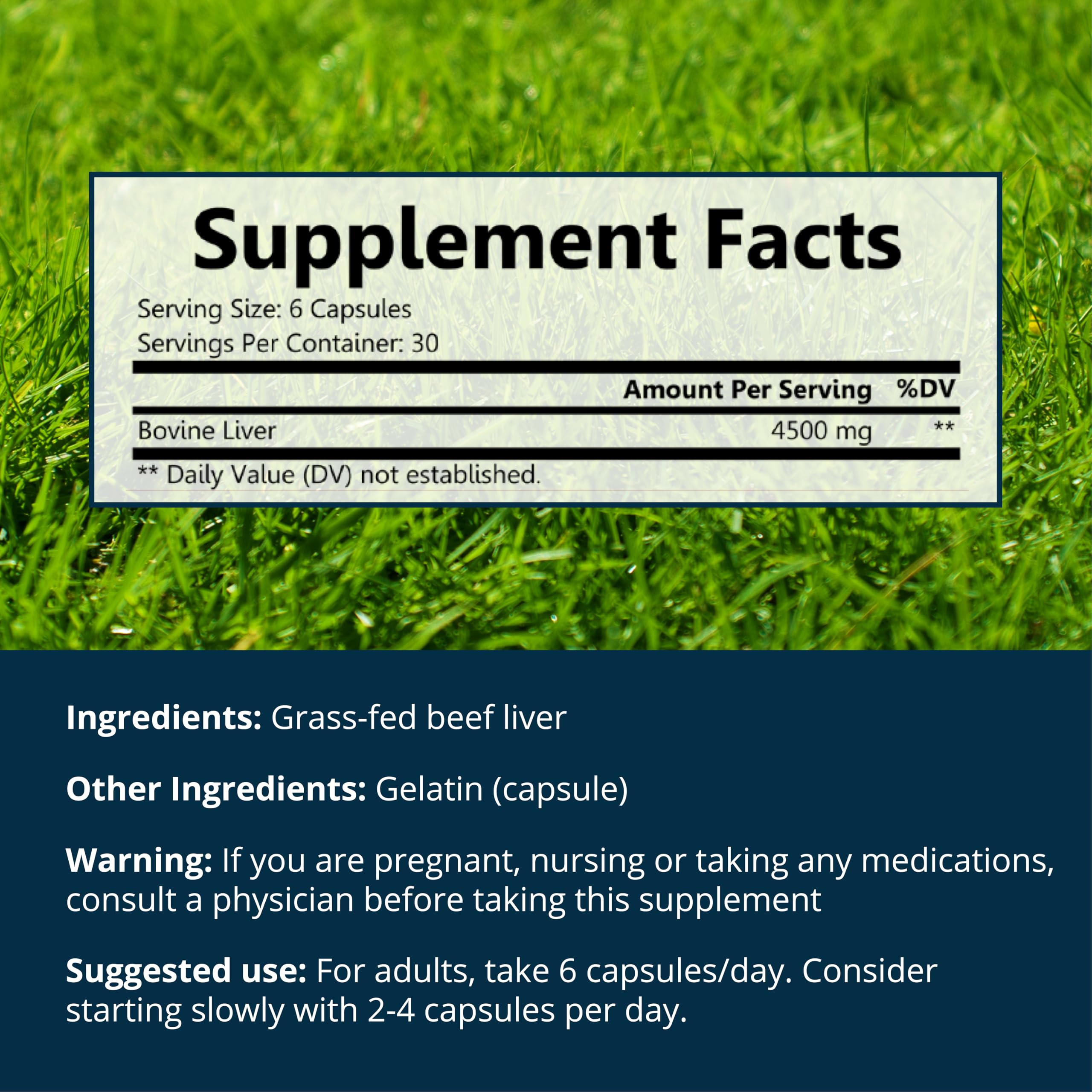 Dr. Boz beef liver label nutrition highlights vitamins and minerals for energy support