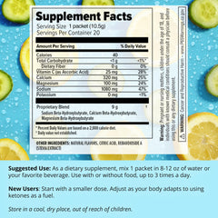 Dr. Boz Keto BHB cucumber lemon label highlights USA-made quality and lab testing