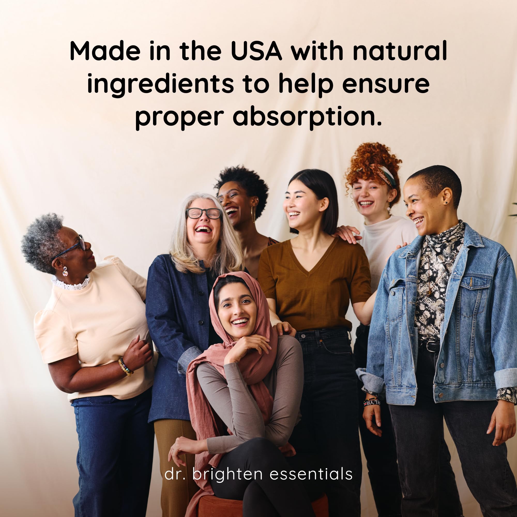 Vegan, non-GMO packaging for Dr. Brighten Adrenal Calm.