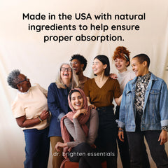 Vegan, non-GMO packaging for Dr. Brighten Adrenal Calm.