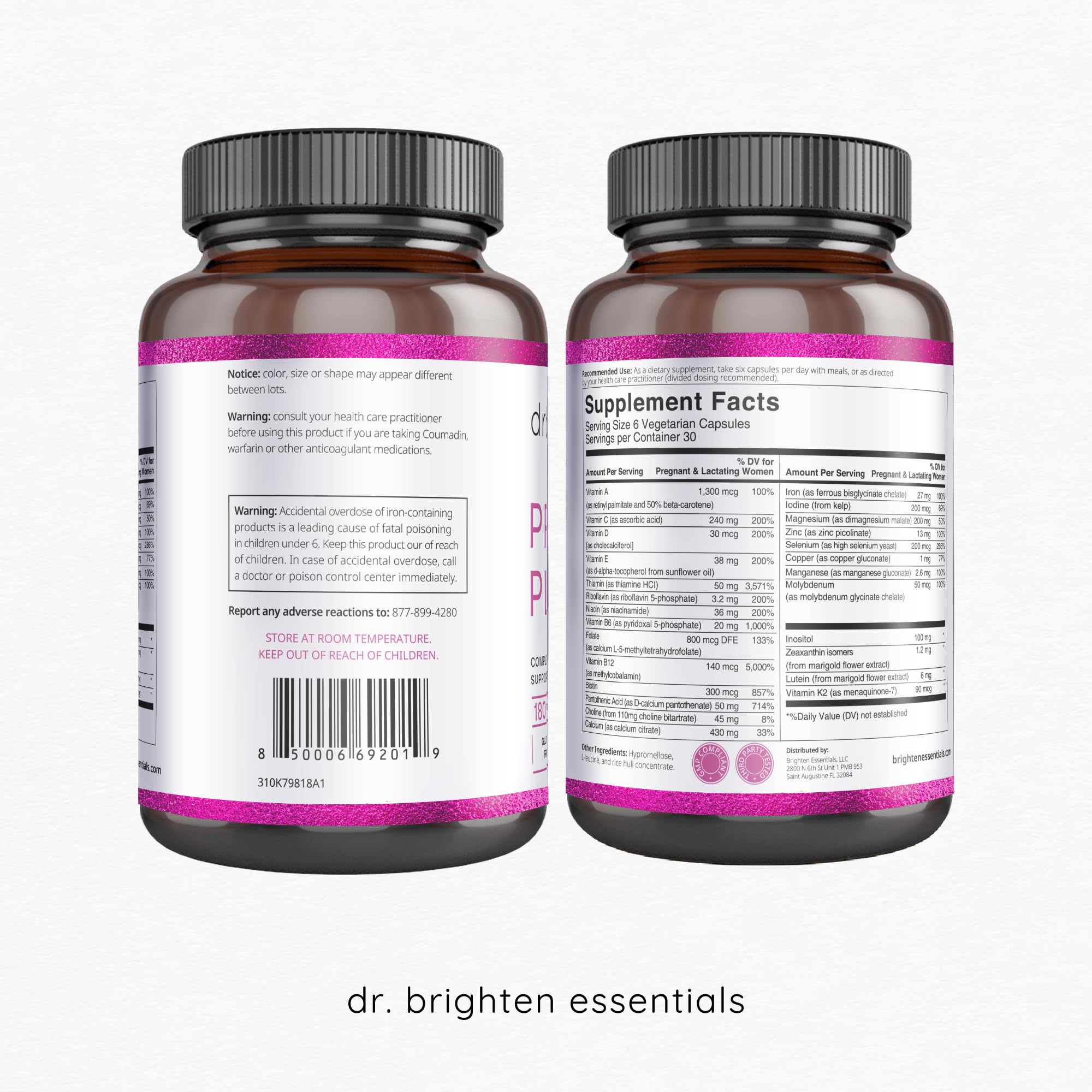 Active B vitamins and folate benefits shown in Prenatal Plus.