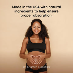 Dr. Brighten Prenatal Plus – USA-made quality you can trust.