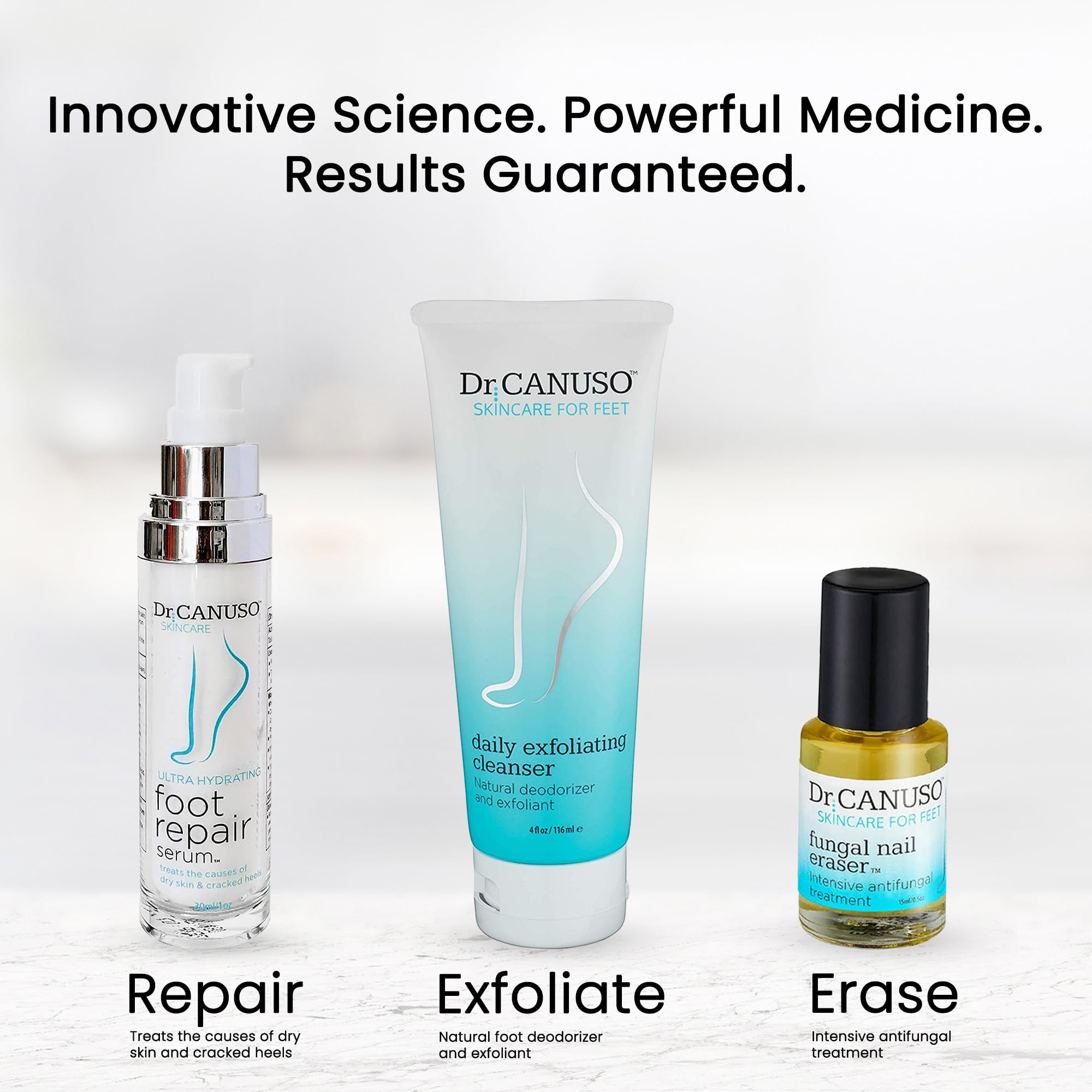 DR CANUSO Cracked Heel Repair action on the heel with smoother skin