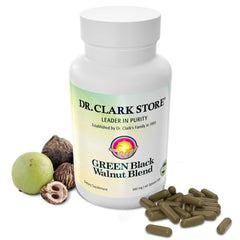 Dr. Clark Green Black Walnut bottle front label demonstrates authenticity.