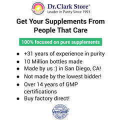 Dr. Clark Kidney Cleanse bottle back label shows ingredients list and serving details.