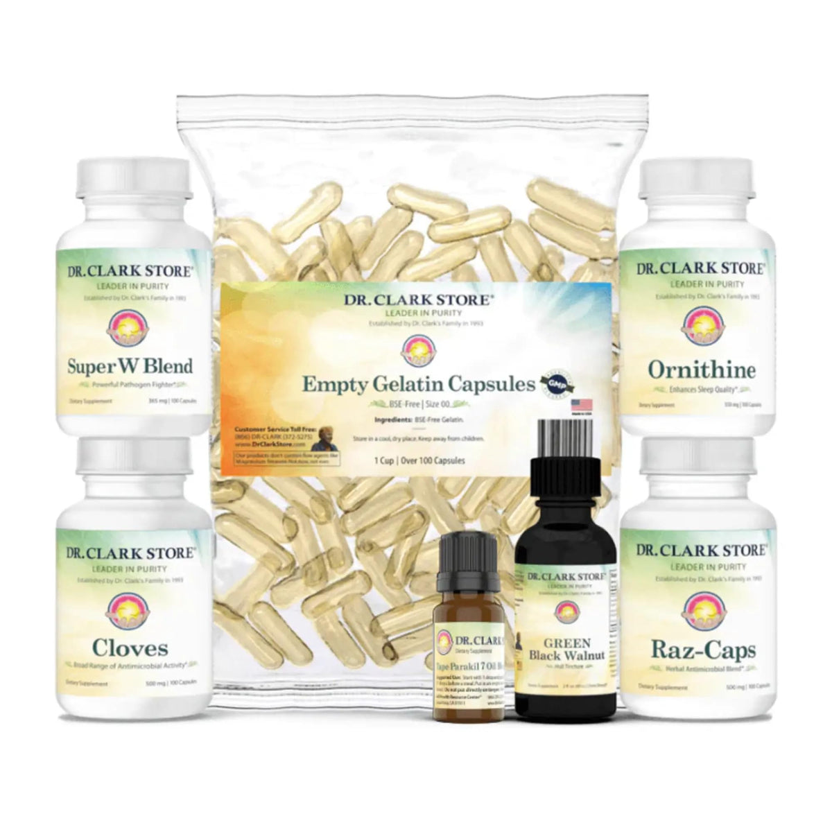 Dr Clark Store cloves wormwood bottle blend for potential digestive support.