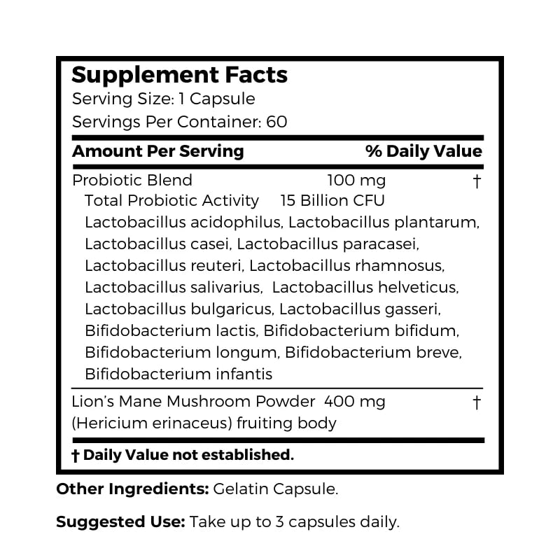 Dr Clark Store Daily Probiotics capsule close-up highlights high-strength 15B CFU