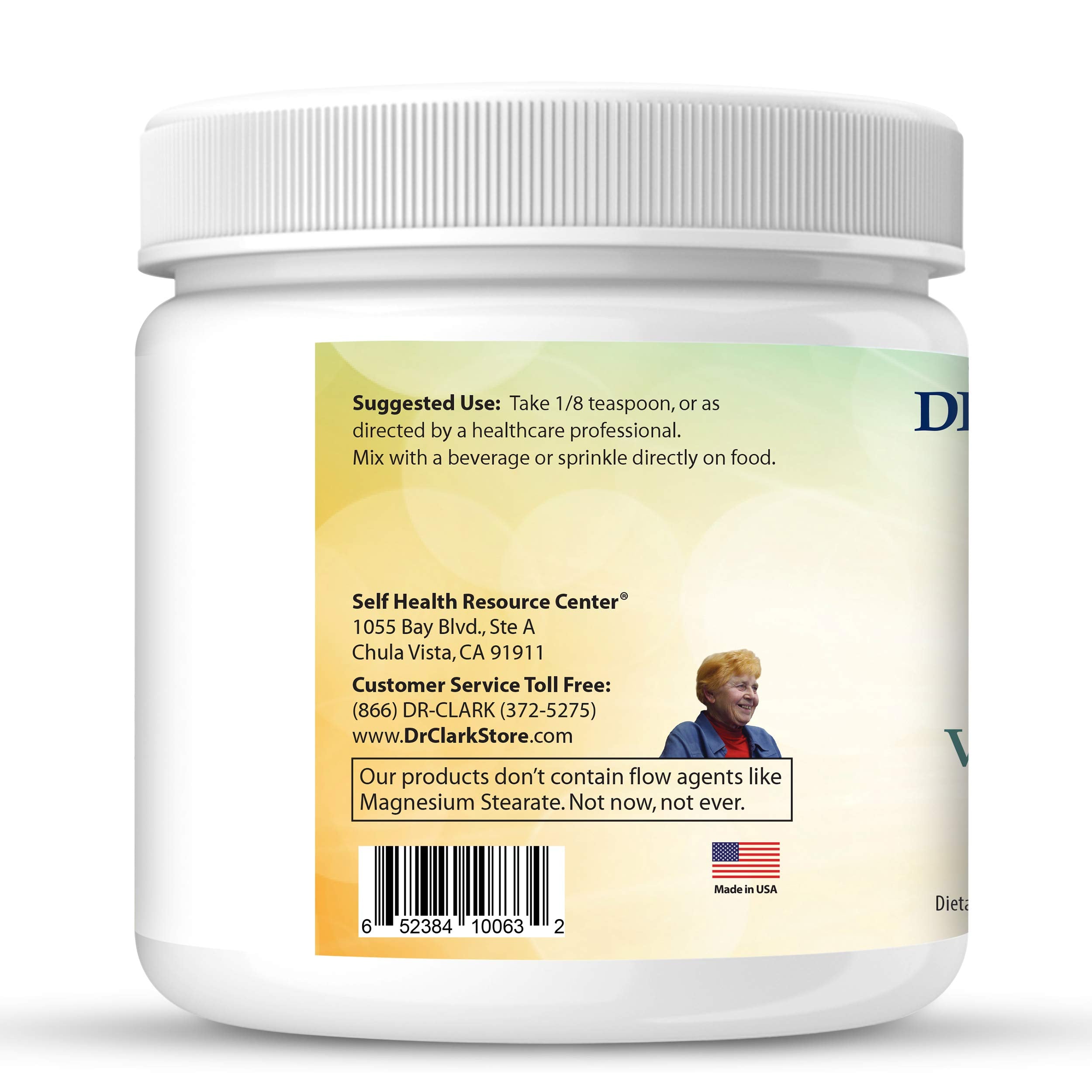 Dr Clark Store gluten-free badge on packaging